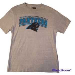 NFL Team Apparel Carolina Panthers Gray Short Sleeve Tee Large